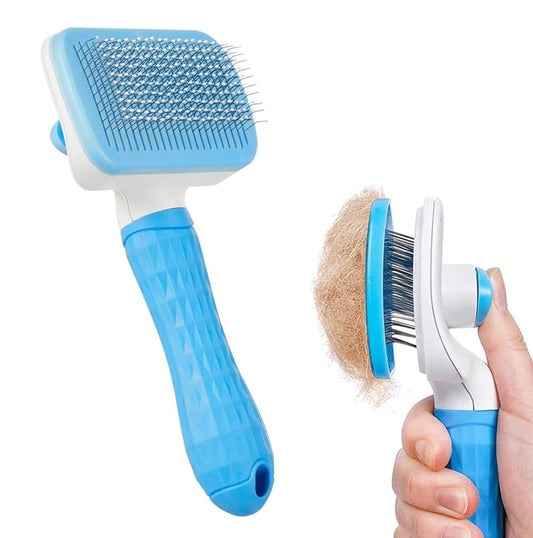 pet grooming brush designed for deshedding and grooming